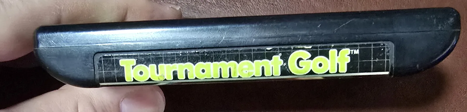 Top spine label reading Tournament Golf on the Genesis cartridge