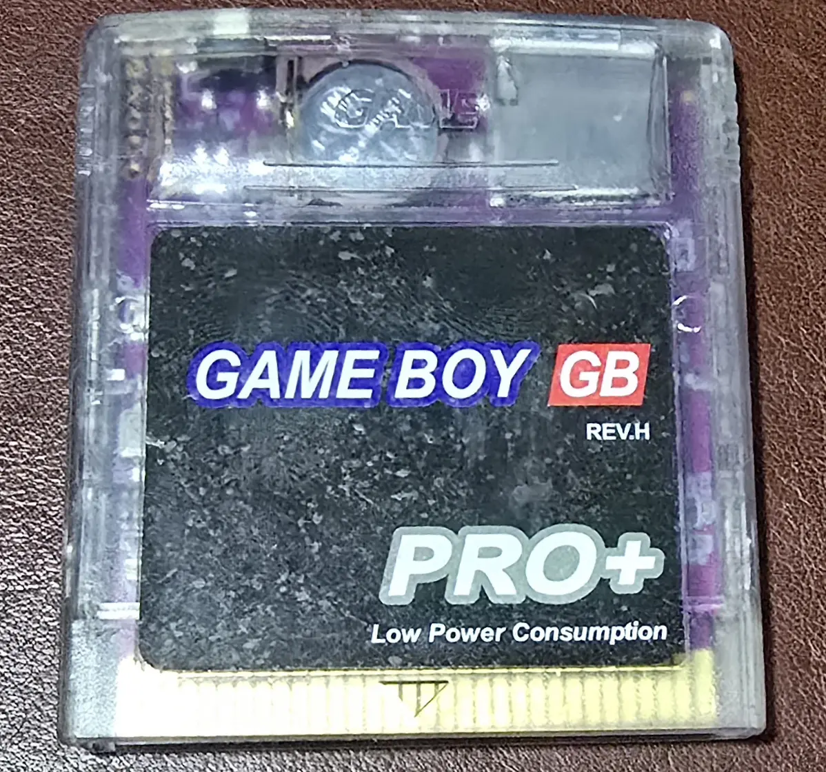The included microSD flash cartridge in its clear shell